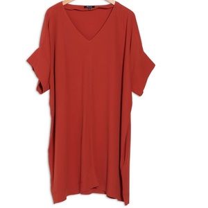 Madewell Burnt Orange Novel shift dress sz M